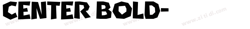 Center Bold字体转换